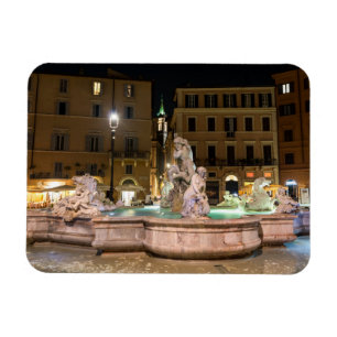 Neptun-Brunnen auf der Piazza Navona - Rom Magnet