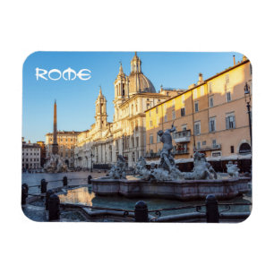 Neptun-Brunnen auf der Piazza Navona - Rom Magnet