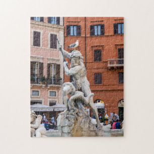 Neptun-Brunnen auf der Piazza Navona - Rom Puzzle