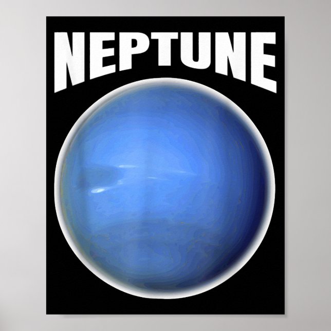 Neptun Design - Wissenschaftsplanet Weltraum Poster (Vorne)