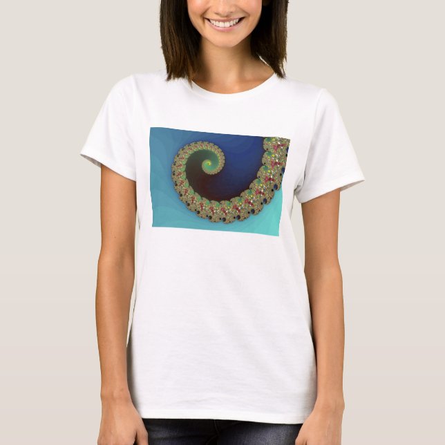 Neptun - Fraktal Art T-Shirt (Vorderseite)