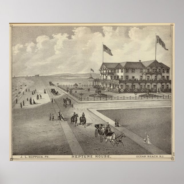 Neptun House, Ocean Beach, NJ Poster (Vorne)