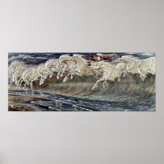 Neptun-Pferde von Walter Crane Poster