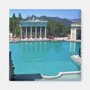 Neptun Pool am Schloss Hearst, San Simeon, CA Magnet