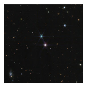 Neptun Ring System Hunderte von Galaxien Webb Fotodruck