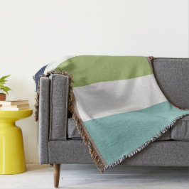 Neptun, Seashell, Grüne und Marine Streifen Decke