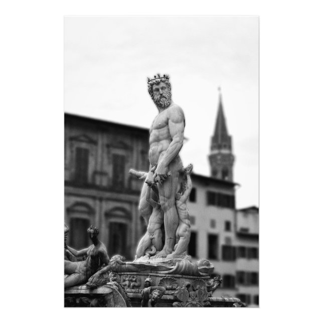 Neptun-Statue, Florenz, Italien, Großdruck Fotodruck (Vorne)