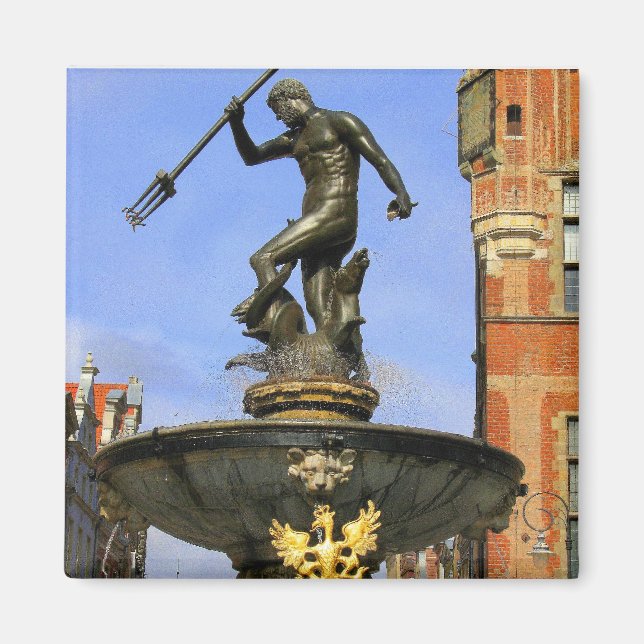 Neptun-Statue Magnet (Vorne)