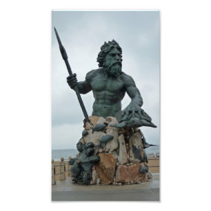 Neptun Statue Virginia Beach Foto Print
