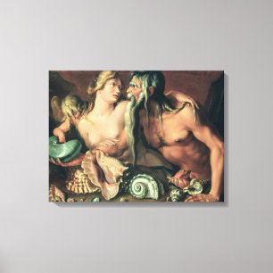 Neptun und Amphitrite (Öl auf Leinwand) Leinwanddruck
