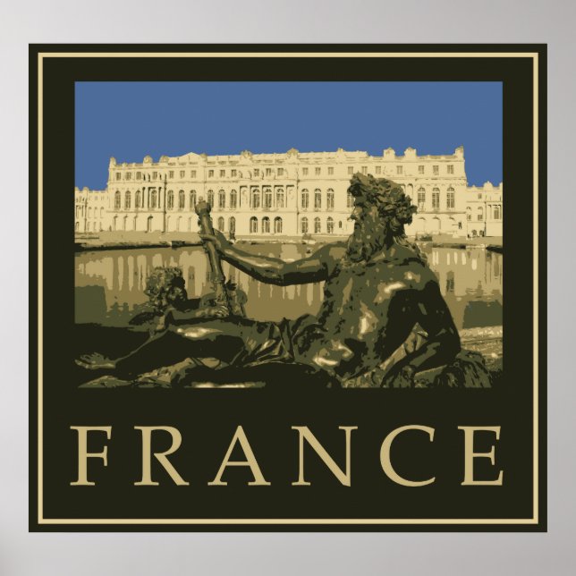 Neptun und der Palast von Versailles Poster (Vorne)
