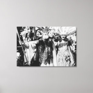 Neptun und Miss Amerika an der Leinwanddruck