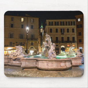 Neptunbrunnen auf der Piazza Navona - Rom Mousepad