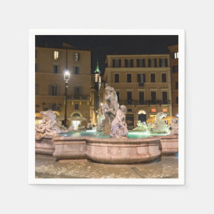 Neptunbrunnen auf der Piazza Navona - Rom Serviette