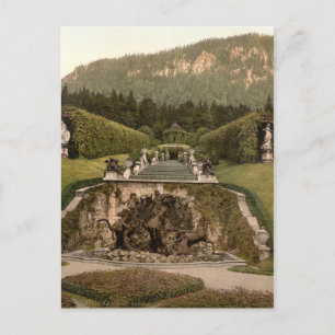 Neptunbrunnen, Schloss Linderhof, Deutschland Postkarte