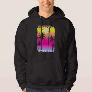 Neptune Beach Florida Fl Sommer Vintage Sonnenunte Hoodie