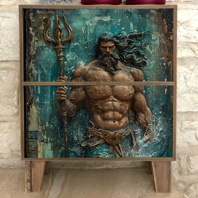 Neptune Griechischer Gott Decoupage Seidenpapier (Von Creator hochgeladen)