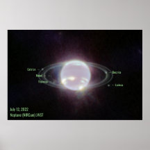 Neptune James Webb Foto NIRCam Image Green Text