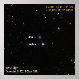 Neptune NIRCam Wide James Webb Telescope JWST Poster
