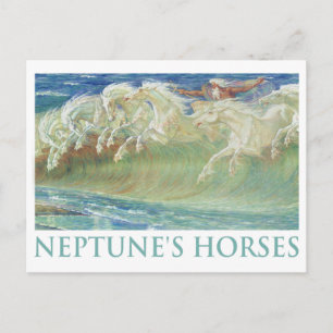NEPTUNE-PFERDE FAHREN DIE WELLEN POSTKARTE