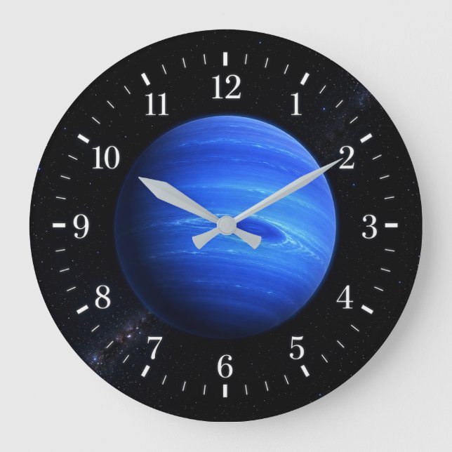 Neptune Watch 2026 Version Große Wanduhr (Vorderseite)