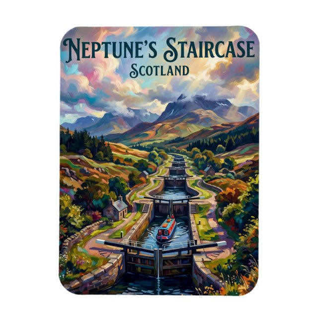 Neptunes Treppe Schottland Magnet (Vertikal)