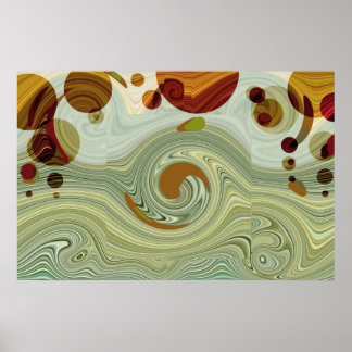 Neptun's MOONS - Abstraktes Poster