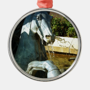 Neptun's Pferd, Plaza Fountain Detail 2 Silbernes Ornament