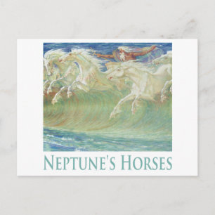 NEPTUNS PFERDE REITEN AUF DEN WELLEN POSTKARTE