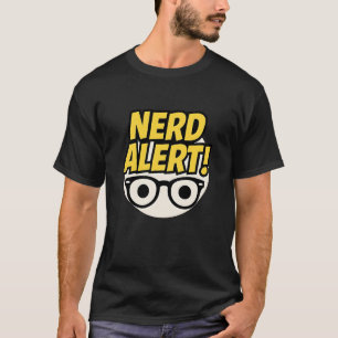 Nerd-Alarm lustige Geek-Brille gelb-schwarzes Desi T-Shirt