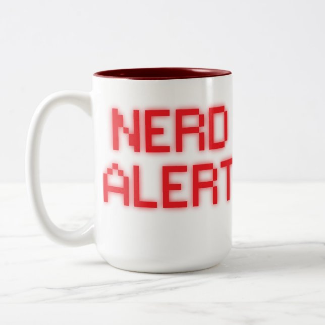 Nerd-Alarm Zweifarbige Tasse (Links)