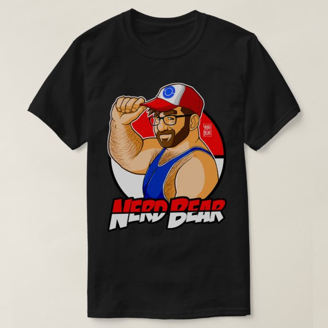 NERD BEAR DARK BEARD 2 T-Shirt (Design vorne)