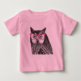 Nerd Bird Vintag Graphic Owl Baby Strampler