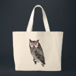 Nerd Bird Vintag Graphic Owl Leinwand Tote Bag Jumbo Stoffbeutel<br><div class="desc">Dieses sonderbare Design ist mit einer Vintagen Eule-Grafik versehen,  die eine rosa Nerd-Brille rockt. Ein gedämpftes und trendiges Design.</div>