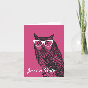 Nerd Bird Vintage grafische Eule-Notecards Karte