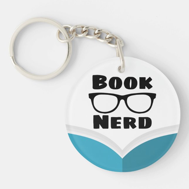Nerd buchen schlüsselanhänger (Vorderseite)