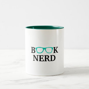 Nerd buchen zweifarbige tasse