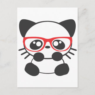 Nerd Cat Postkarte