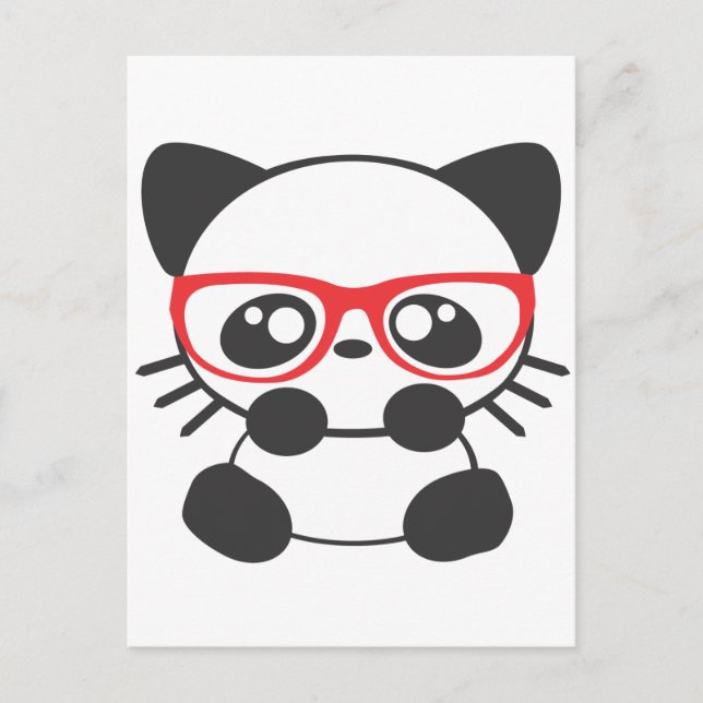 Nerd Cat Postkarte (Vorderseite)