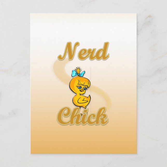 Nerd Chick Postkarte (Vorderseite)