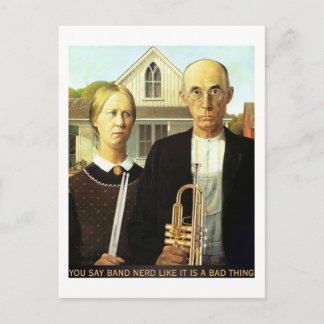 Nerd der American Band Postkarte