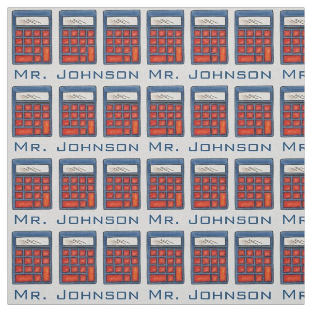 Nerd des personalisierten Mathematiklehrers Stoff (Muster)