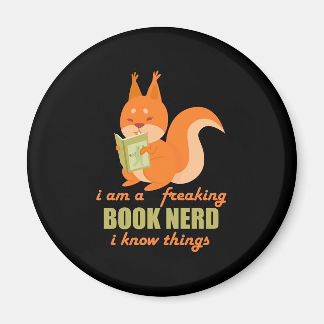 Nerd Eichhörnchen Magnet (Vorne)