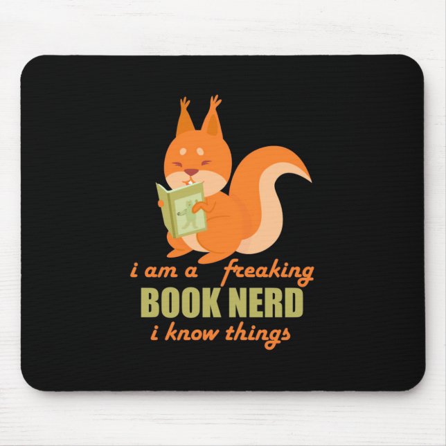 Nerd Eichhörnchen Mousepad (Vorne)