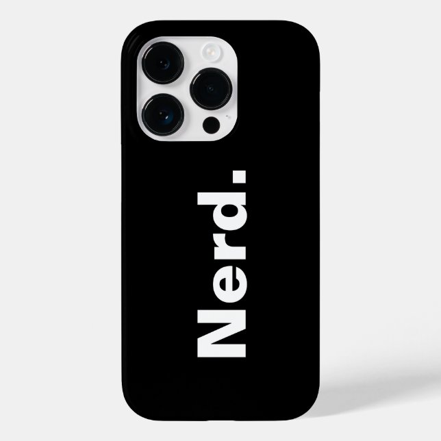Nerd ein Wort weiße Text minimalistisch lustiges D Case-Mate iPhone Hülle (Rückseite)
