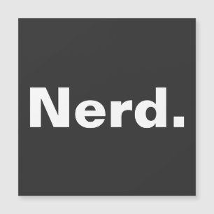 Nerd ein Wort weiße Text minimalistisch lustiges D Magnetkarte