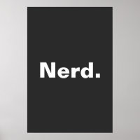 Nerd ein Wort weiße Text minimalistisch lustiges D