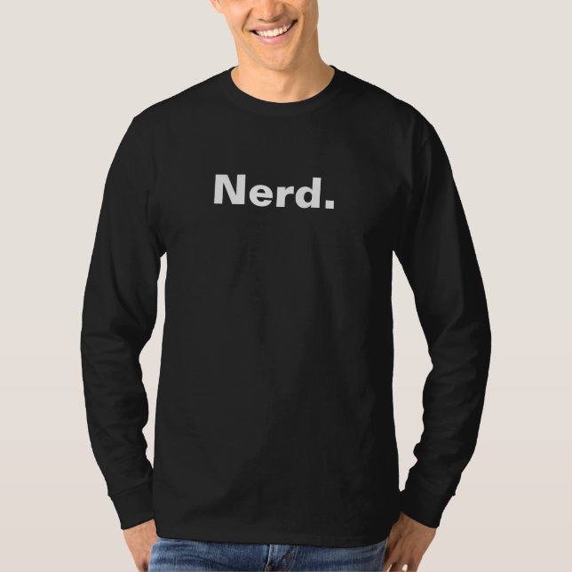Nerd ein Wort weiße Text minimalistisch lustiges D T-Shirt (Vorderseite)