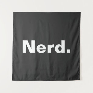 Nerd ein Wort weiße Text minimalistisch lustiges D Wandteppich
