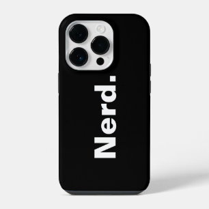 Nerd Ein-Wort-weißer-Text-Minimalismus lustiges De iPhone 14 Pro Hülle